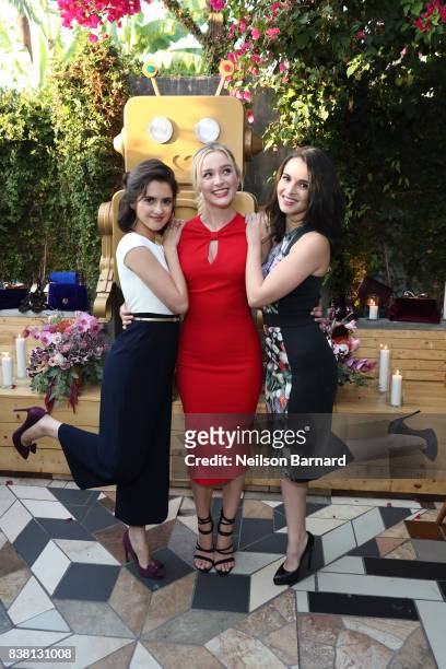 Laura Marano, Greer Grammer and Vanessa Marano attend the Ted Baker A/W '17 Launch Dinner at Sawyer on August 23, 2017 in Los Angeles, California.