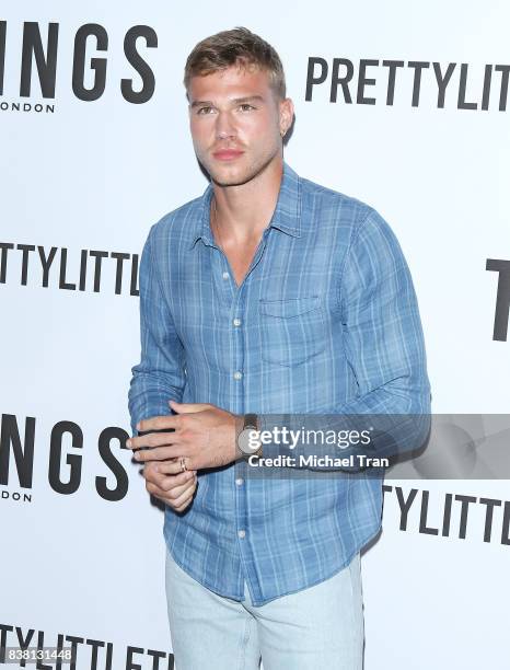 Matthew Noszka arrives at the TINGS "Secret Party" launch party held at Nightingale on August 23, 2017 in West Hollywood, California.