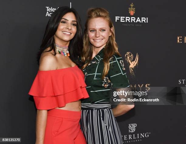 Camila Banus and Marci Miller attends the Television Academy's Cocktail Reception with Stars of Daytime Television Celebrating 69th Emmy Awards at...