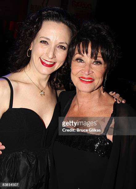 Bebe Neuwirth and Chita Rivera pose at the 2008 Rosie�s For All Kids Foundation and Rosie�s Broadway Kids benefit at the Marriott Marquis on November...