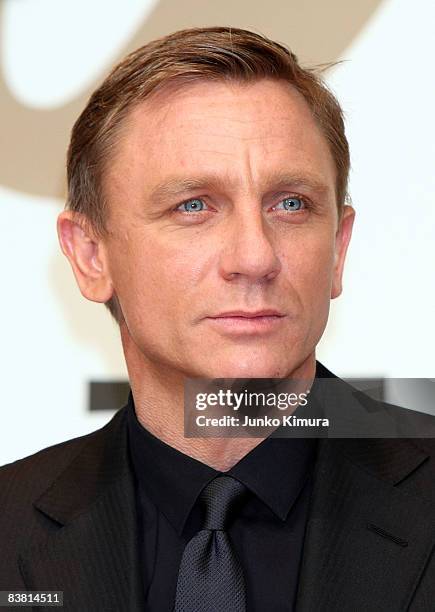 Daniel Craig attends the "Quantum of Solace" press conference at the Ritz Carlton Tokyo on November 25, 2008 in Tokyo, Japan. The film will open on...