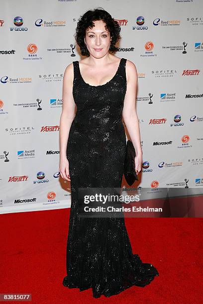 Actress Lucy Cohu attends the 36th annual International Emmy Awards recognizing excellence in television programming produced outside of the United...