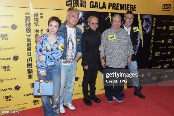 Louis Koo,Gordon Lam,Sammo Hung attend the premiere of Paradox on 23th August, 2017in Hongkong, China.