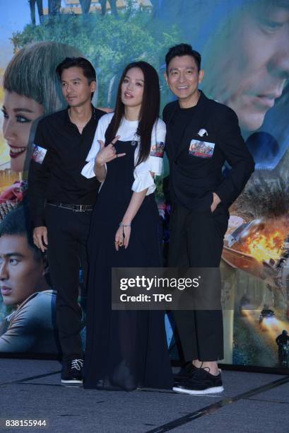Stephen Fung,Shu Qi and Andy Lau attended the premiere of The Adventures on 22th August, 2017 in Hongkong,, China.