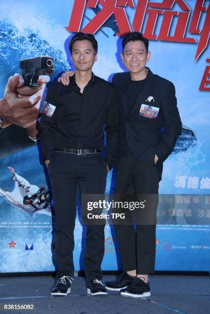 Stephen Fung,Shu Qi and Andy Lau attended the premiere of The Adventures on 22th August, 2017 in Hongkong,, China.