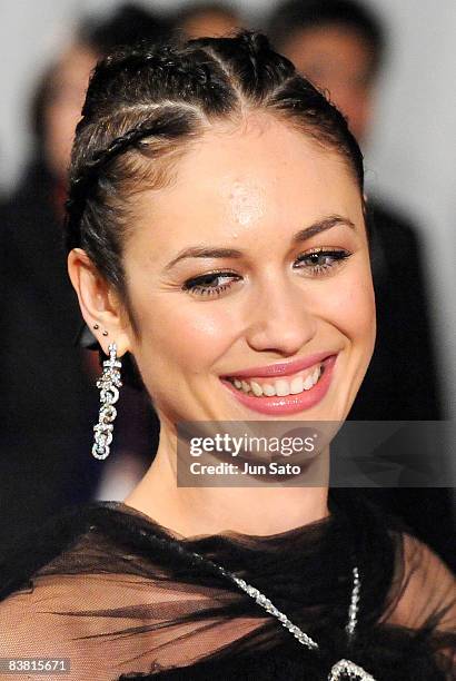Actress Olga Kurylenko attends the "Quantum of Solace" Japan Premiere at Roppongi Hills on November 25, 2008 in Tokyo, Japan. The film will open on...