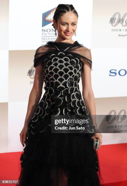 Actress Olga Kurylenko attends the "Quantum of Solace" Japan Premiere at Roppongi Hills on November 25, 2008 in Tokyo, Japan. The film will open on...