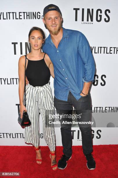 Actor Alexander Ludwig and Kristy Dawn Dinsmore attend "Secret Party" Launch Celebrating Cover Star Cameron Dallas hosted by TINGS at Nightingale on...