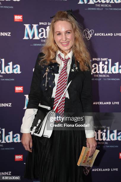 Megan Robinson attends the opening night of Matilda the Musical at Civic Theatre on August 24, 2017 in Auckland, New Zealand.