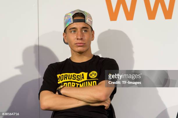 Emre Mor of Dortmund looks on during a friendly match between Borussia Dortmund and Atalanta Bergamo as part of the training camp on August 01, 2017...