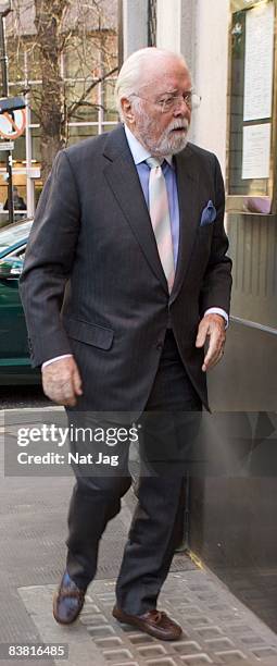 Actor Lord Richard Attenborough sighting in Covent Garden on November 25, 2008 in London, England.