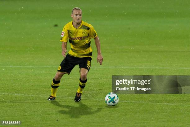 Sebastian Rode of Dortmund controls the ball during a friendly match between Borussia Dortmund and Atalanta Bergamo as part of the training camp on...