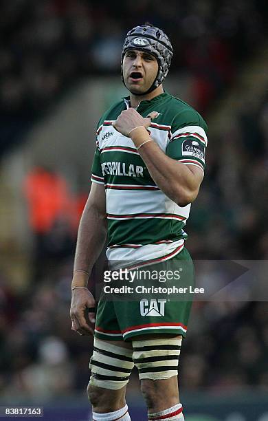 Marco Wentzel of Leicester Tigers during the Guinness Premiership match between Leicester Tigers and Harlequins at Welford Road on November 22, 2008...
