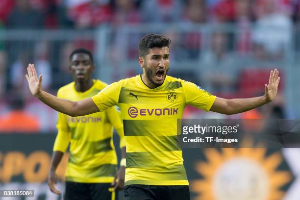 Nuri Sahin of Dortmund gestures during the DFL Supercup 2017 match between Borussia Dortmund and Bayern Muenchen at Signal Iduna Park on August 5,...