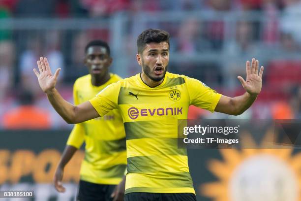 Nuri Sahin of Dortmund gestures during the DFL Supercup 2017 match between Borussia Dortmund and Bayern Muenchen at Signal Iduna Park on August 5,...