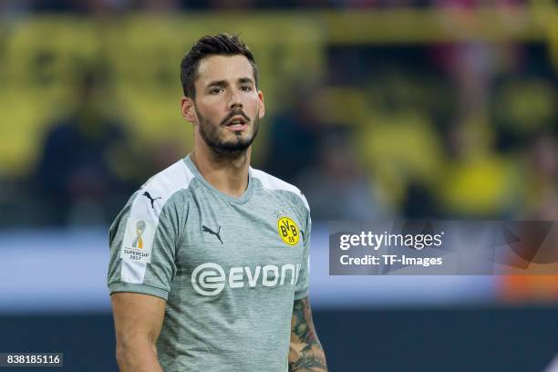 Roman Buerki of Dortmund looks on during the DFL Supercup 2017 match between Borussia Dortmund and Bayern Muenchen at Signal Iduna Park on August 5,...