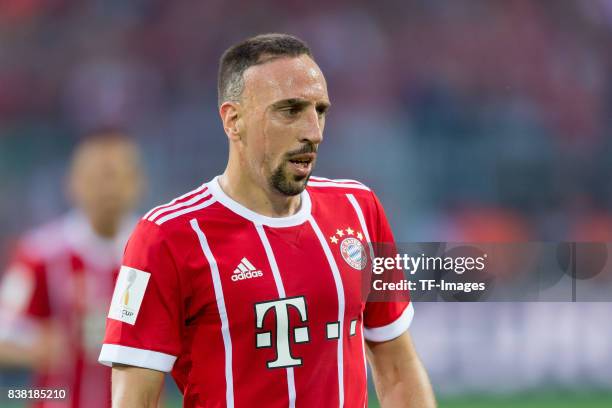 Franck Ribery of Bayern Muenchen looks on during the DFL Supercup 2017 match between Borussia Dortmund and Bayern Muenchen at Signal Iduna Park on...