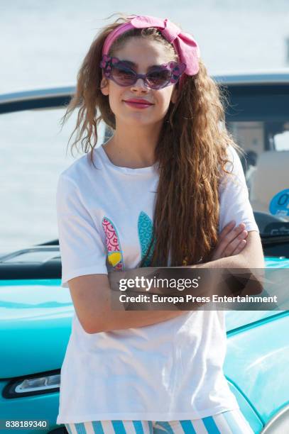 Agatha Ruiz de la Prada's daugther Cosima Ramirez de la Prada presents the new Citroen E-Mehari on July 18, 2017 in Ibiza, Spain.