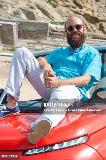 Agatha Ruiz de la Prada's son Tristan Ramirez de la Prada presents the new Citroen E-Mehari on July 18, 2017 in Ibiza, Spain.