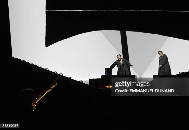 Renowned maestro Daniel Barenboim conducts Richard Wagner's master opus "Tristan und Isolde" during a dress rehearsal at New York's Metropolitan...