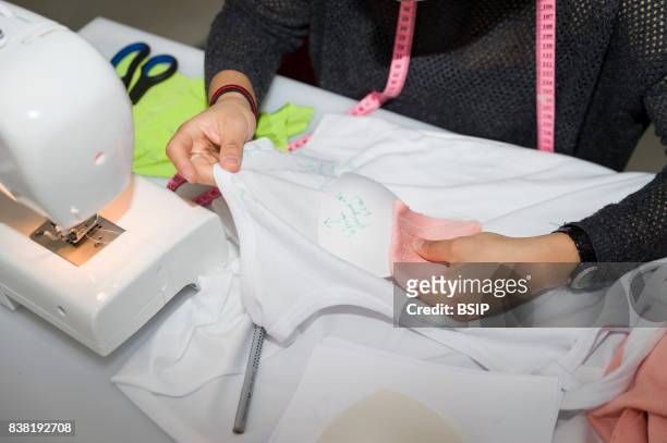 Anne-C_cile Ratsimbason, fashion designer for chronic patients, Nice, France, helps the patients by creating bespoke clothing and accessories that...