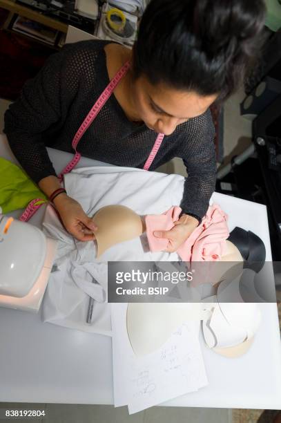 Anne-C_cile Ratsimbason, fashion designer for chronic patients, Nice, France, helps the patients by creating bespoke clothing and accessories that...