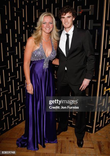 Michelle Mone and Tennis player Jamie Murray attend the British Fashion Awards 2008 held at The Lawrence Hall on November 25, 2008 in London, England.