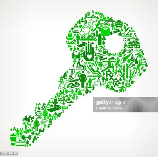 house keys health and wellness icon set background pattern - gymnasium building icon stock illustrations