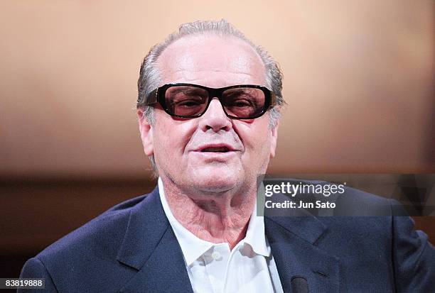 Actor Jack Nicholson attends 'The Bucket List' press conference at the Grand Hyatt Tokyo on April 30, 2008 in Tokyo, Japan.