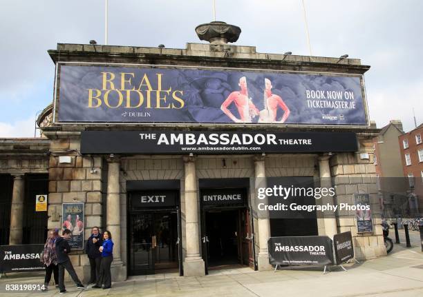 The Ambassador Theatre showing Real Bodies, city of Dublin, Ireland, Irish Republic, March 2017.