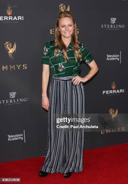 Actress Marci Miller attends the Television Academy's cocktail reception with the Stars of Daytime Television, celebrating The 69th Emmy Awards at...