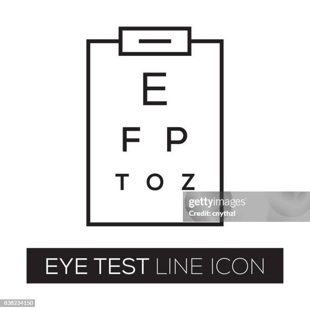 eye test - ophthalmologist chart stock illustrations