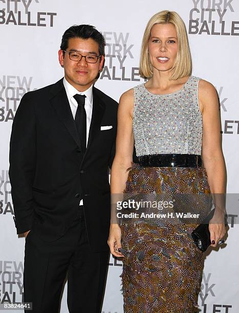 Fashion designer Peter Som and Mary Alice Stephenson attend the opening night celebration of the New York City Ballet at David H. Koch Theater,...