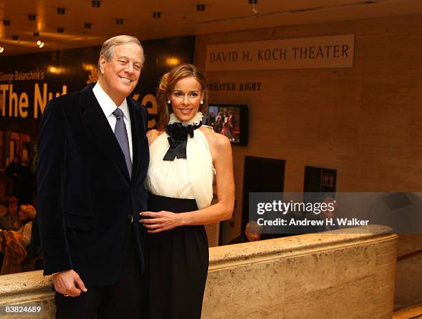 Julia Koch and David Koch attend the opening night celebration of the New York City Ballet at David H. Koch Theater, Lincoln Center on November 25,...