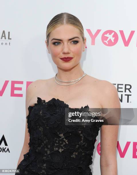 Kate Upton attends "The Layover" film premiere hosted by Vertical Entertainment, DIRECTV, Foster Grant and SVEDKA on August 23, 2017 in Los Angeles,...