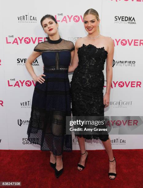 Alexandra Daddario and Kate Upton attends "The Layover" film premiere hosted by Vertical Entertainment, DIRECTV, Foster Grant and SVEDKA on August...