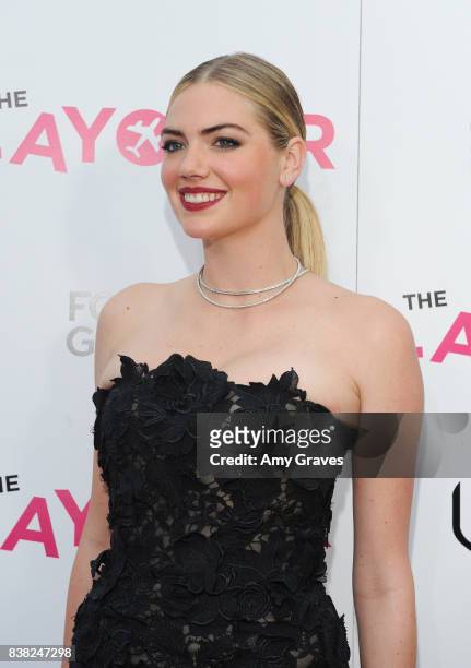 Kate Upton attends "The Layover" film premiere hosted by Vertical Entertainment, DIRECTV, Foster Grant and SVEDKA on August 23, 2017 in Los Angeles,...