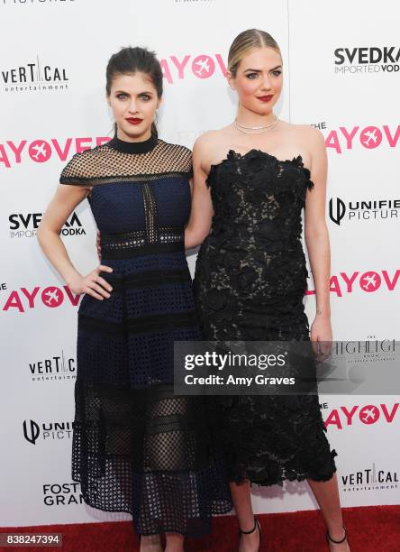 Alexandra Daddario and Kate Upton attends "The Layover" film premiere hosted by Vertical Entertainment, DIRECTV, Foster Grant and SVEDKA on August...