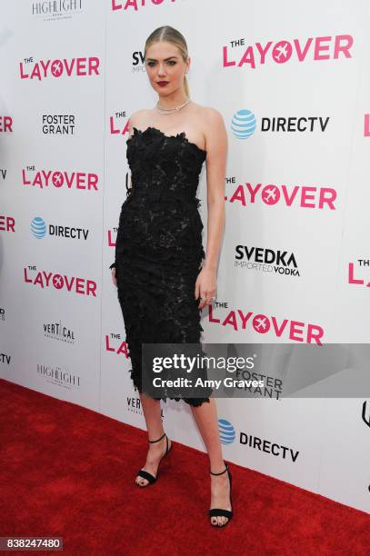 Kate Upton attends "The Layover" film premiere hosted by Vertical Entertainment, DIRECTV, Foster Grant and SVEDKA on August 23, 2017 in Los Angeles,...