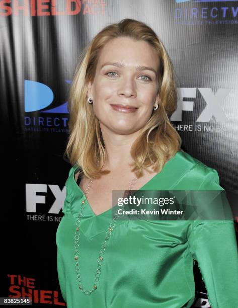 Actress Laurie Holden arrives at the series finale screening of FX Networks "The Shield" at the Arclight Theater on November 25, 2008 in Los Angeles,...