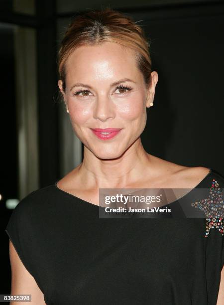 Actress Maria Bello attends the premiere of "The Yellow Handkerchief" at The WGA Theater on November 25, 2008 in Beverly Hills, California.