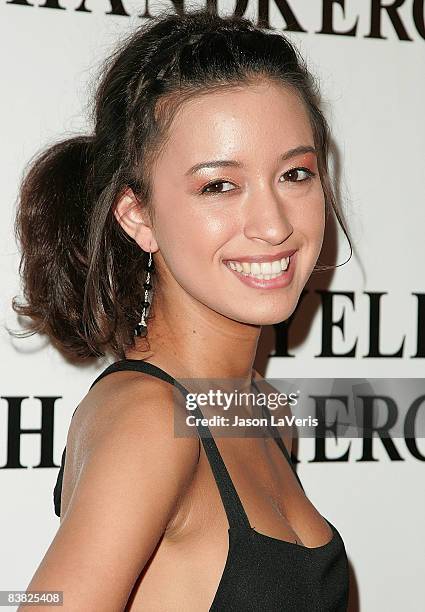 Actress Christian Serratos attends the premiere of "The Yellow Handkerchief" at The WGA Theater on November 25, 2008 in Beverly Hills, California.