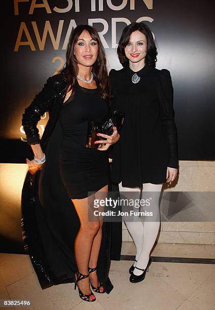 Tamara Mellon, who picked up the Best Designer Brand award on behalf of Jimmy Choo and Sophie Ellis Bextor during the British Fashion Awards 2008...