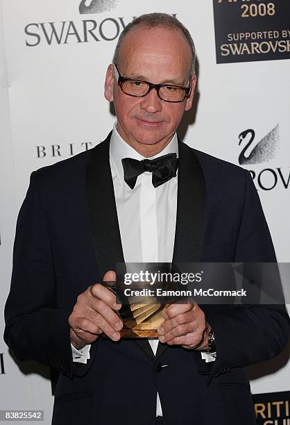 Richard James poses at the winners boards at the British Fashion Awards 2008 November 25, 2008 in London, England.