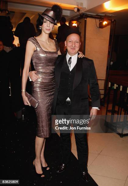 Fashion designer L'Wren Scott and Steven Jones attend the British Fashion Awards 2008 held at The Lawrence Hall on November 25, 2008 in London,...