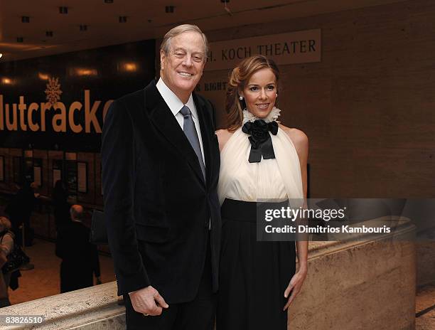 David Koch and Julia Koch attend the New York City Ballet's 2008-2009 season opening night celebration at the David H. Koch Theater at Lincoln Center...