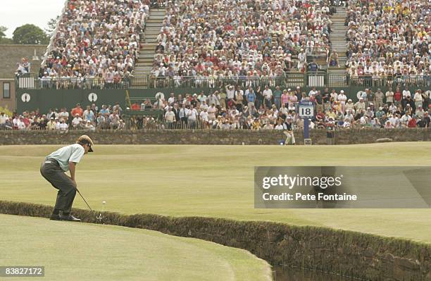 Brad Faxon on the 1st fairway during the final round of the 2005 British Open Golf Championship at the Royal and Ancient Golf Club in St. Andrews,...