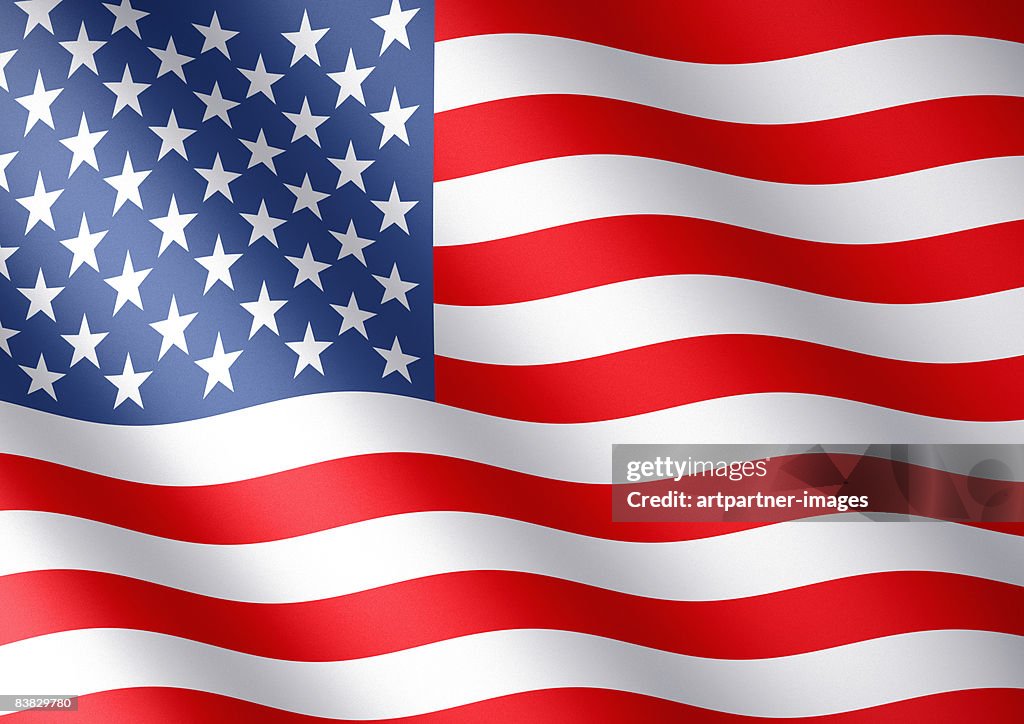 Flag of the usa with stars and stripes