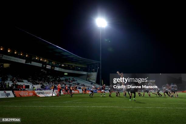 General view of Rugby Park Stadium during the Mitre 10 Cup match between Southland and North Harbour at Rugby Park Stadium on August 24, 2017 in...