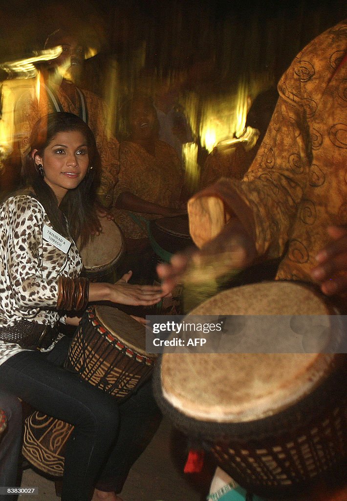 Miss Trinidad and Tobago plays the drums
